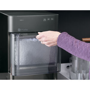 GE Profile 11 in. Smart Ice Maker with 3 lb. Ice Storage & Digital Control - Black Stainless, , hires