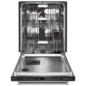 KitchenAid 24 in. Top Control Dishwasher with 44 dBa Sound Level & 3rd-Rack - Black Stainless Steel with PrintShield Finish, Black Stainless Steel with PrintShield Finish, hires