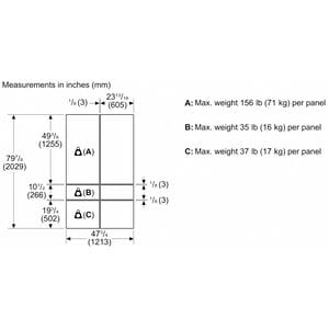 Thermador 48 in. French Door Panel Kit for Refrigerators - Stainless Steel, , hires