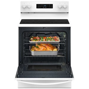 Whirlpool 30 in. 5.3 cu. ft. Air-Fry Standard Convection Electric Range with Radiant Burners - White, , hires