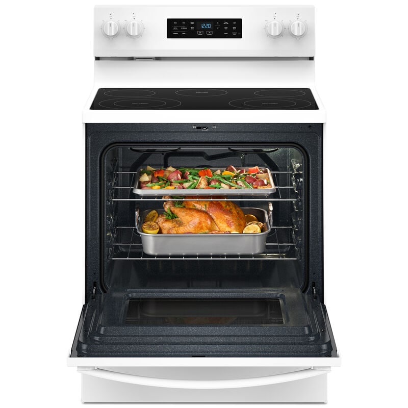 Whirlpool 30 in. 5.3 cu. ft. Air-Fry Standard Convection Electric Range with Radiant Burners - White, , hires