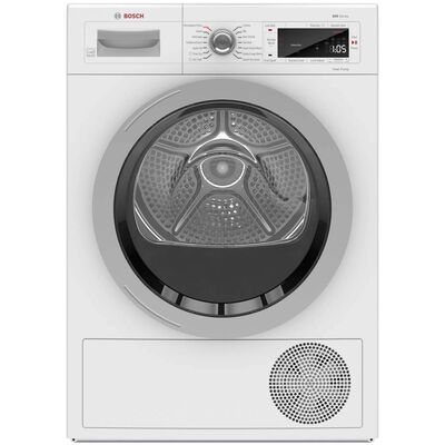Bosch 500 Series 24 in. 4.0 cu. ft. Smart Stackable Ventless Heat Pump Electric Dryer with Sanitize Cycle - White | WTW87NH1UC