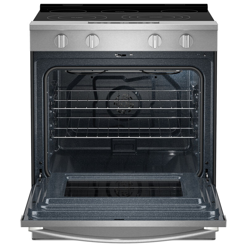 Whirlpool 30 in. 5.3 cu. ft. Smart Air-Fry Standard Convection Electric Range with Radiant Burners - Fingerprint Resistant Stainless Steel, , hires