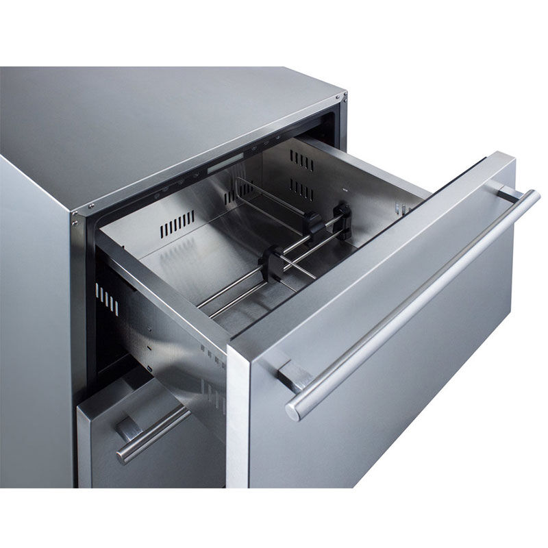 Summit 24 in. 4.8 cu. ft. Outdoor Double Refrigerator Drawers - Custom Panel Ready, , hires