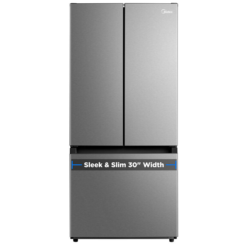 Midea 30 in. 18.4 cu. ft. French Door Refrigerator - Stainless Steel, , hires