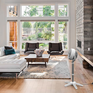 Vornado 683DC Energy Smart 9.06 in. Pedestal Fan with Adjustable Height - White, , hires