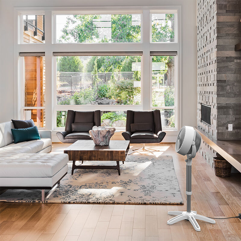 Vornado 683DC Energy Smart 9.06 in. Pedestal Fan with Adjustable Height - White, , hires