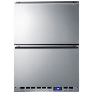 Summit 24 in. 4.3 cu. ft. Refrigerator Drawer Stainless Steel/Panel Ready, , hires