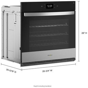 Whirlpool 27 in. 4.3 cu. ft. Smart Electric Single Wall Oven with True European Convection - Fingerprint Resistant Stainless, , hires