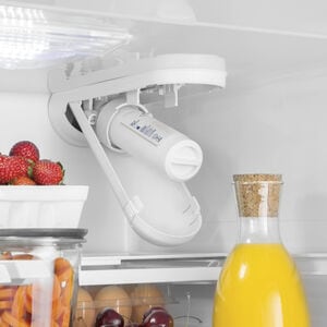 GE 33 in. 18.6 cu. ft. Counter Depth French Door Refrigerator with Internal Water Dispenser - White, White, hires