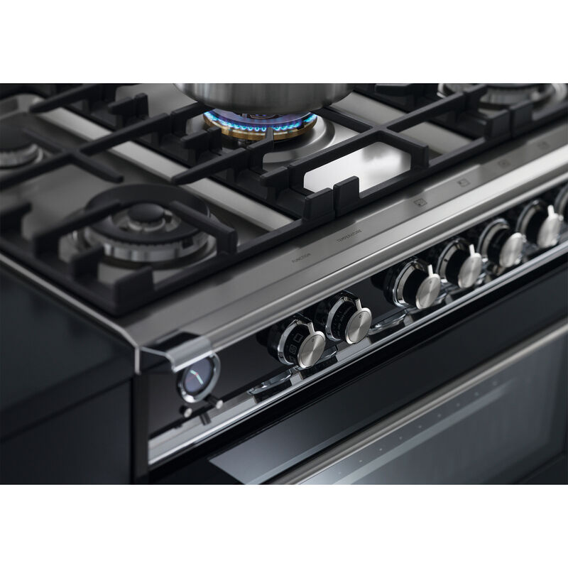 Fisher & Paykel Series 9 Classic 36 in. 4.9 cu. ft. True European Convection Dual Fuel Range with 5 Sealed Burners - Black, , hires