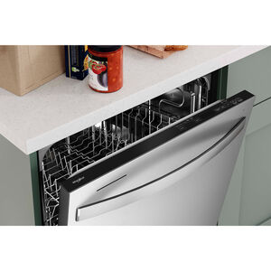 Whirlpool 24 in. Top Control Dishwasher with 50 dBa Sound Level - Fingerprint Resistant Stainless, , hires