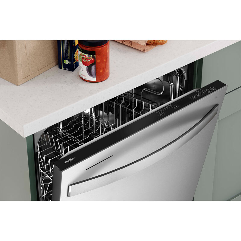 Whirlpool 24 in. Top Control Dishwasher with 50 dBa Sound Level - Fingerprint Resistant Stainless, , hires