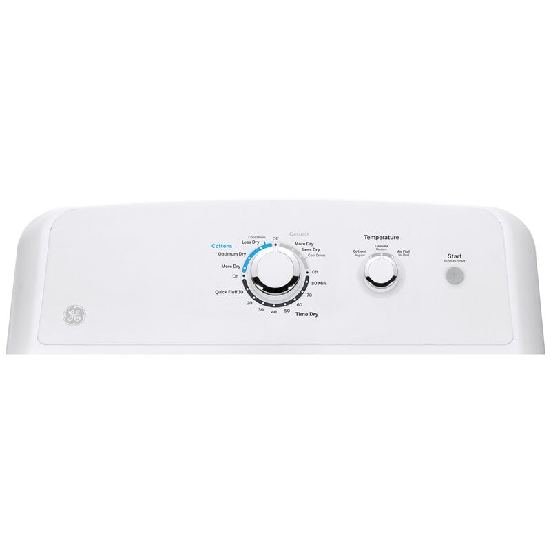 GE 27 in. 6.2 cu. ft. Electric Dryer with Aluminized Alloy Drum - White, , hires