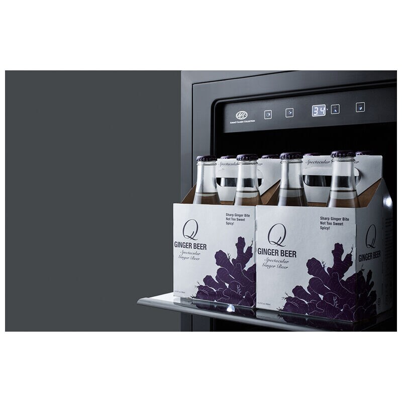 Summit Classic Collection 18 in. 2.9 cu. ft. Built-In/Freestanding Beverage Center with Adjustable Shelves & Digital Control - Stainless Steel, , hires