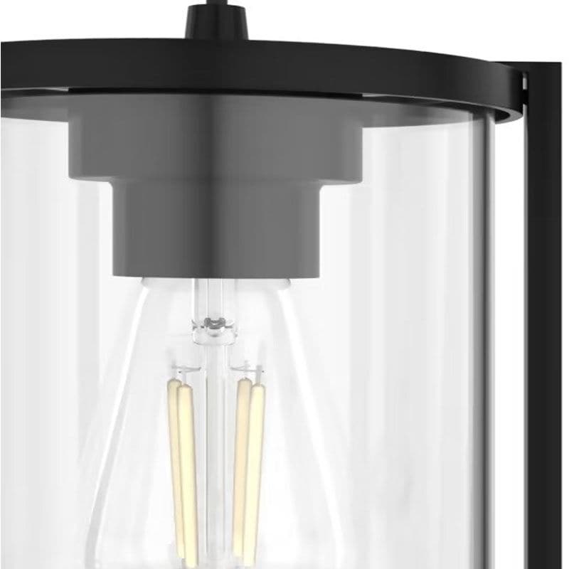 Hunter Astwood 9 in. 3-Light Linear Cluster Ceiling Light with Clear Glass - Matte Black, , hires