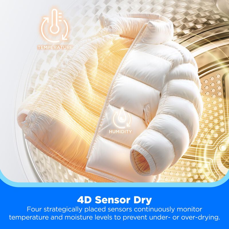 Midea 24 in. 4.4 cu. ft. Smart Stackable Ventless Electric Dryer with Heat Pump & Sensor Dry - Charcoal Gray, , hires