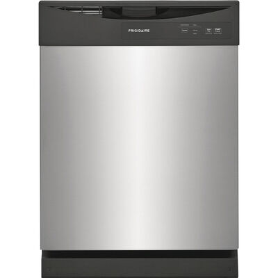 Frigidaire 24 in. Built-In Dishwasher with Front Control, 62 dBA Sound Level, 14 Place Settings & 2 Wash Cycles - Stainless Steel | FDPC4221AS