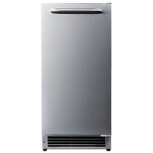Summit 15 in. Ice Maker with 22 Lbs. Ice Storage Capacity - Stainless Steel, , hires