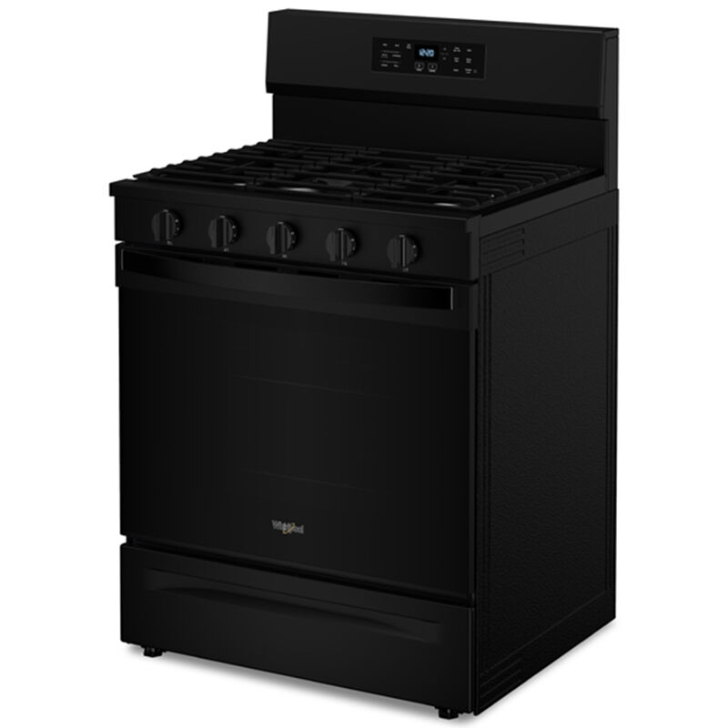 Whirlpool 30 in. 5.0 cu. ft. Air-Fry Standard Convection Gas Range with 5 Sealed Burners - Black, , hires