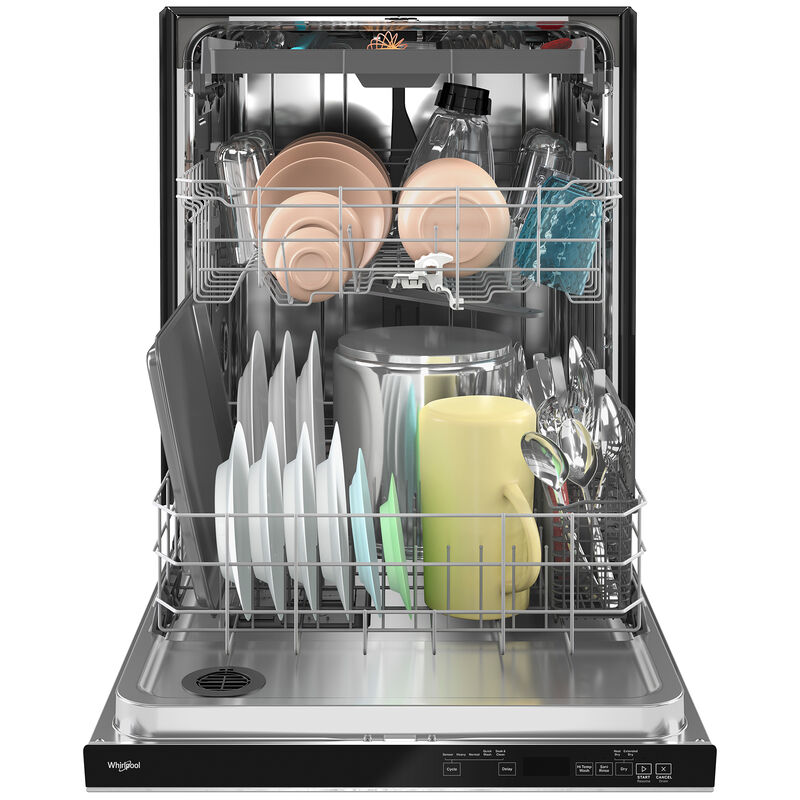 Whirlpool 24 in. Top Control Dishwasher with 47 dBa Sound Level, 3rd-Rack & Pocket - Fingerprint Resistant Stainless, , hires
