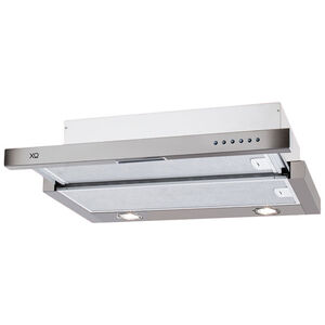 XO 36 in. Slide-Out Style Range Hood with 3 Speed Settings, 600 CFM, Convertible Venting & 2 LED Lights - Stainless Steel, , hires