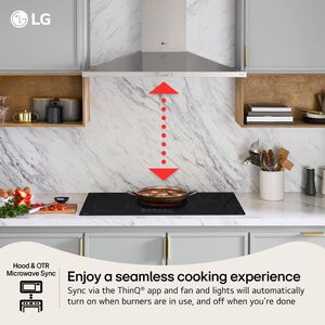LG 36 in. 5-Burner Smart Electric Cooktop with UltraHeat, Simmer Burner & Power Burner - Black, , hires