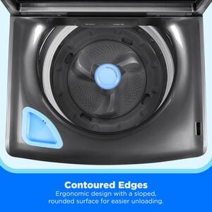 Midea 27 in. 4.4 cu. ft. Smart Top Load Washer with Power Wave 360 Agitator - Metallic Gray, Metallic Gray, hires