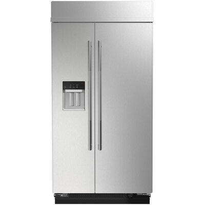 JennAir Rise 42 in. 25.5 cu. ft. Built-In Counter Depth Side-by-Side Refrigerator with External Ice & Water Dispenser - Stainless Steel | JBSS42E22L