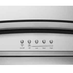 Whirlpool 30 in. Convertible Chimney Style Range Hood with 400 CFM, 3 Fan Speeds & 2 LED Lights - Stainless Steel, , hires
