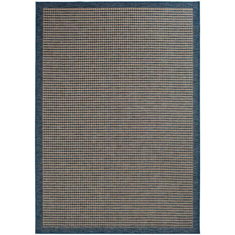 Natco Santorini Collection Avola Outdoor Area Rug 7'10"x9'10" - Cobalt/Natural, , hires