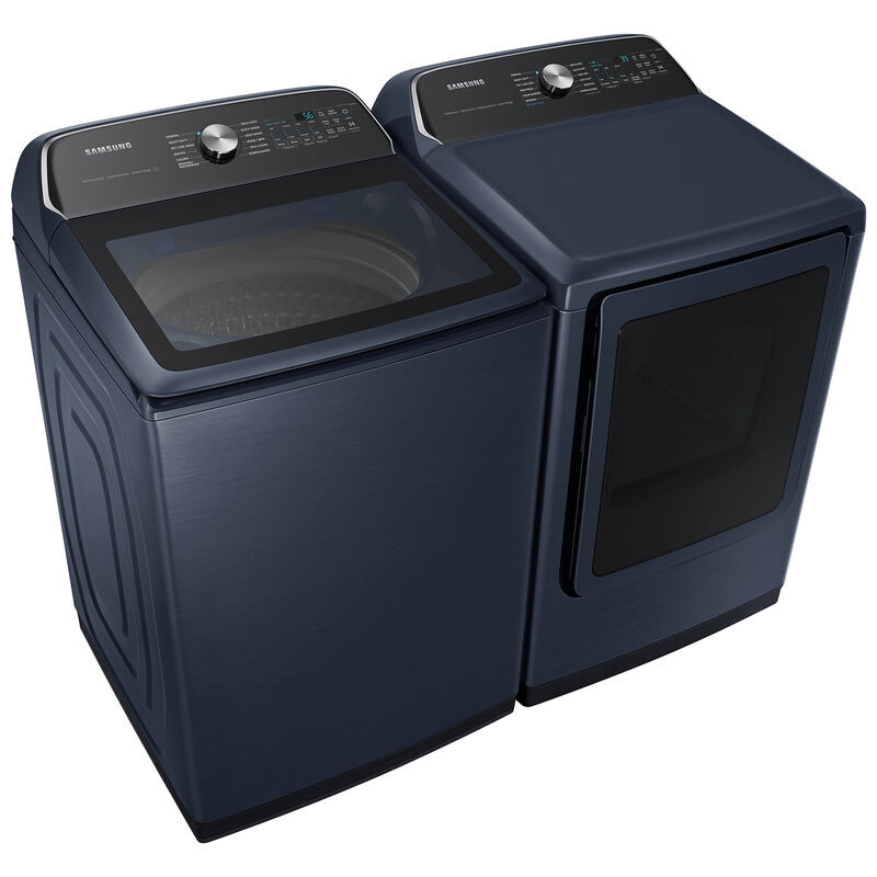 Samsung 27 in. 7.4 cu. ft. Smart Gas Dryer with Pet Care Dry, Sensor Dry, Sanitize & Steam Cycle - Brushed Navy, Brushed Navy, hires