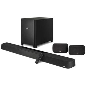 Polk MagniFi Max AX SR Flagship Dolby Atmos & Dts:X Sound Bar with Wireless Surrounds & Subwoofer - Black, , hires
