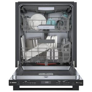 Bosch 800 Series 24 in. Top Control Smart Dishwasher with 42 dBa Sound Level, 3rd-Rack & CrystalDry - Black, Black, hires