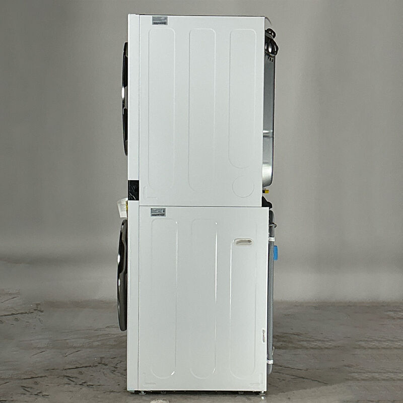 LG WashTower 27" Gas Stackable Front Loading Pair Combo with 4.5 Cu. Ft. Washer with 10 Wash Programs & 7.4 Cu. Ft. Dryer with 9 Dryer Programs, Sensor Dry & Wrinkle Care - White (Open Box Excellent Condition), , hires