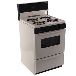 Premier 24 in. 2.9 cu. ft. Gas Range with Open Burners - Bisque, , hires