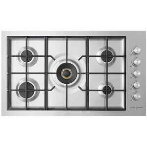 Fisher & Paykel Series 9 36 in. Gas Cooktop with 5 Sealed Burners - Stainless Steel, , hires