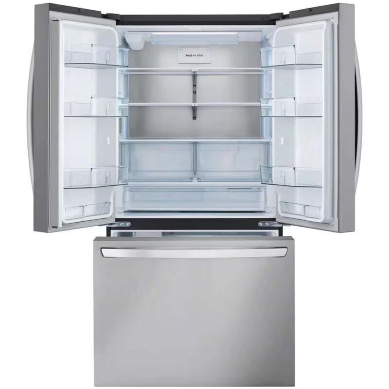 LG 36 in. 26.5 cu. ft. Smart Counter Depth French Door Refrigerator with Internal Water Dispenser - Stainless Steel, Stainless Steel, hires