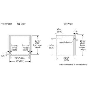 Bosch Benchmark Series 30 in. 4.6 cu. ft. Electric Single Wall Oven with True European Convection - Stainless Steel, , hires