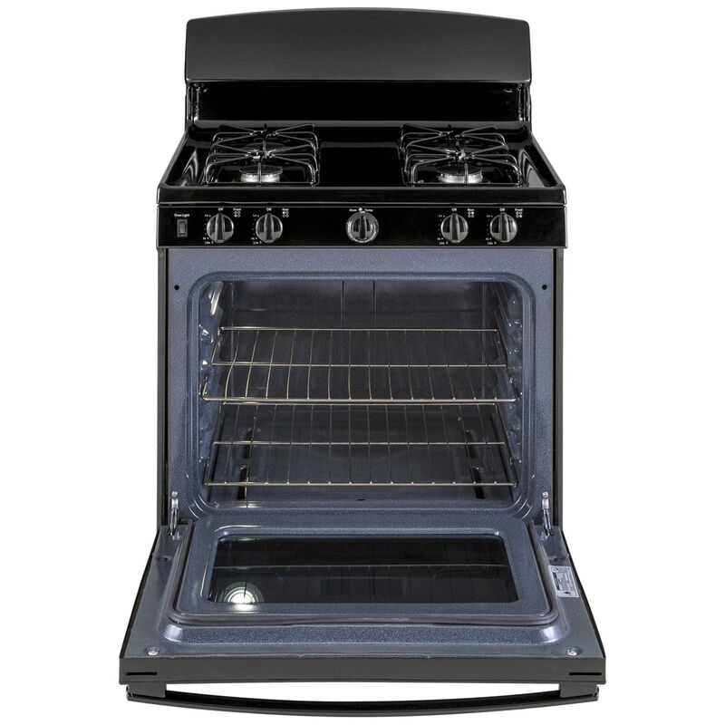 GE 30 in. 4.8 cu. ft. Gas Range with 4 Sealed Burners - Black, Black, hires