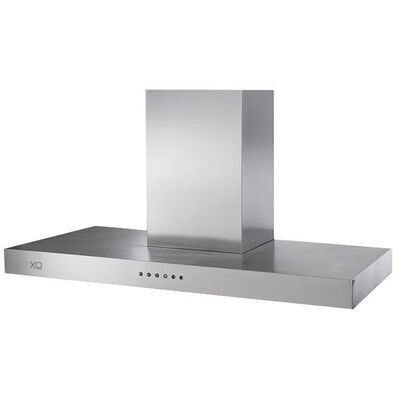 XO 42 in. Chimney Style Island Mount Range Hood with 3 Speed Settings, 600 CFM, Convertible Venting & 2 LED Lights - Stainless Steel | XORI42S