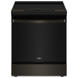 Whirlpool 30 in. 6.4 cu. ft. Air Fry Convection Oven Slide-In Electric Range with 4 Induction Zones - Black with Stainless Steel, Black with Stainless Steel, hires