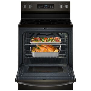 Whirlpool 30 in. 5.3 cu. ft. Air-Fry Standard Convection Electric Range with Radiant Burners - Black Stainless, , hires