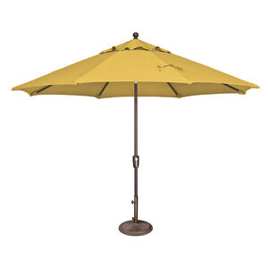 SimplyShade Catalina 11' Octagon Push Button Market Umbrella in Solefin Fabric - Lemon, Yellow, hires