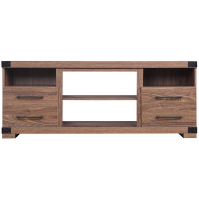 Manhattan Comfort Richmond 60" TV Stand with 2 Drawers & 4 Shelves - Brown | TVFP1-BR