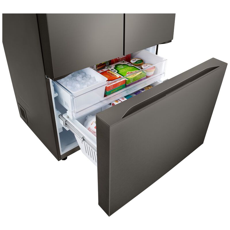 LG 36 in. 26.5 cu. ft. Smart Counter Depth French Door Refrigerator with Internal Water Dispenser - Black Stainless Steel, , hires