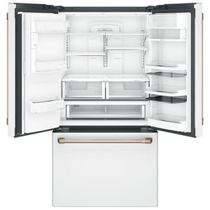 Cafe 36 in. 27.8 cu. ft. Smart French Door Refrigerator with Ice & Water Dispenser - Matte White, Matte White, hires