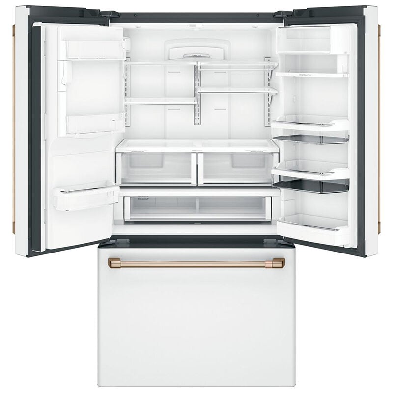 Cafe 36 in. 27.8 cu. ft. Smart French Door Refrigerator with Ice & Water Dispenser - Matte White, Matte White, hires