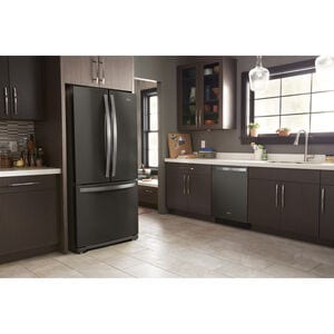 Whirlpool 30 in. 19.7 cu. ft. French Door Refrigerator with Ice Maker - Black Stainless, Black Stainless, hires
