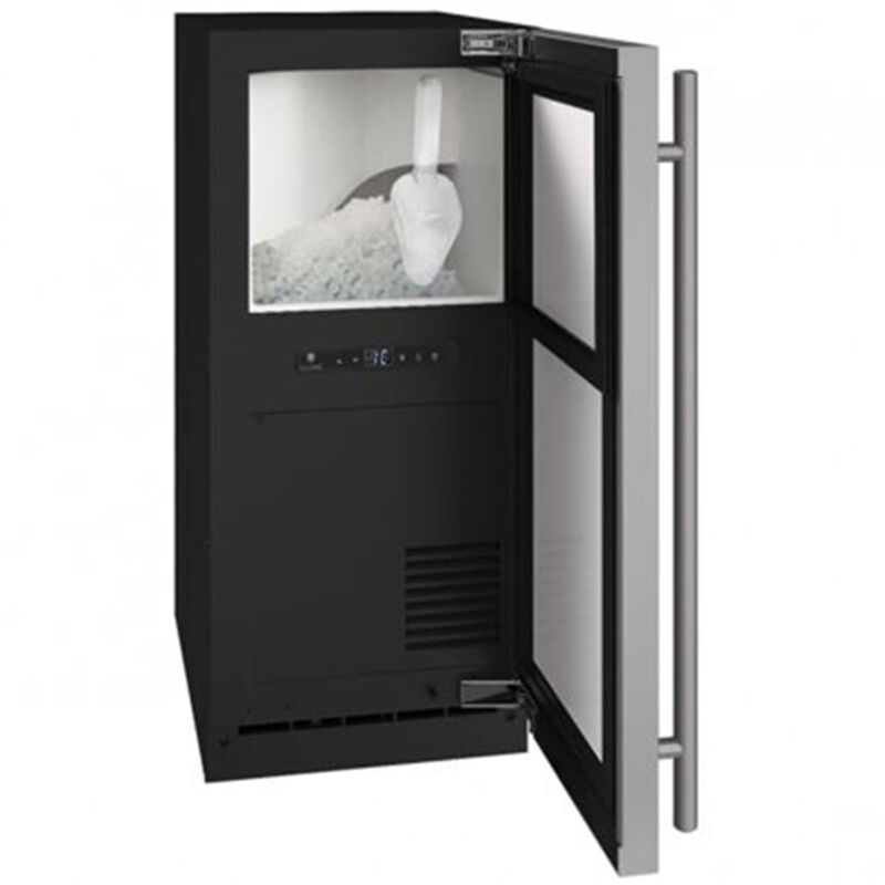 U-Line 1 Class Series 15 in. Ice Maker with 30 Lbs. Ice Storage Capacity & Digital Control - Stainless Steel, , hires